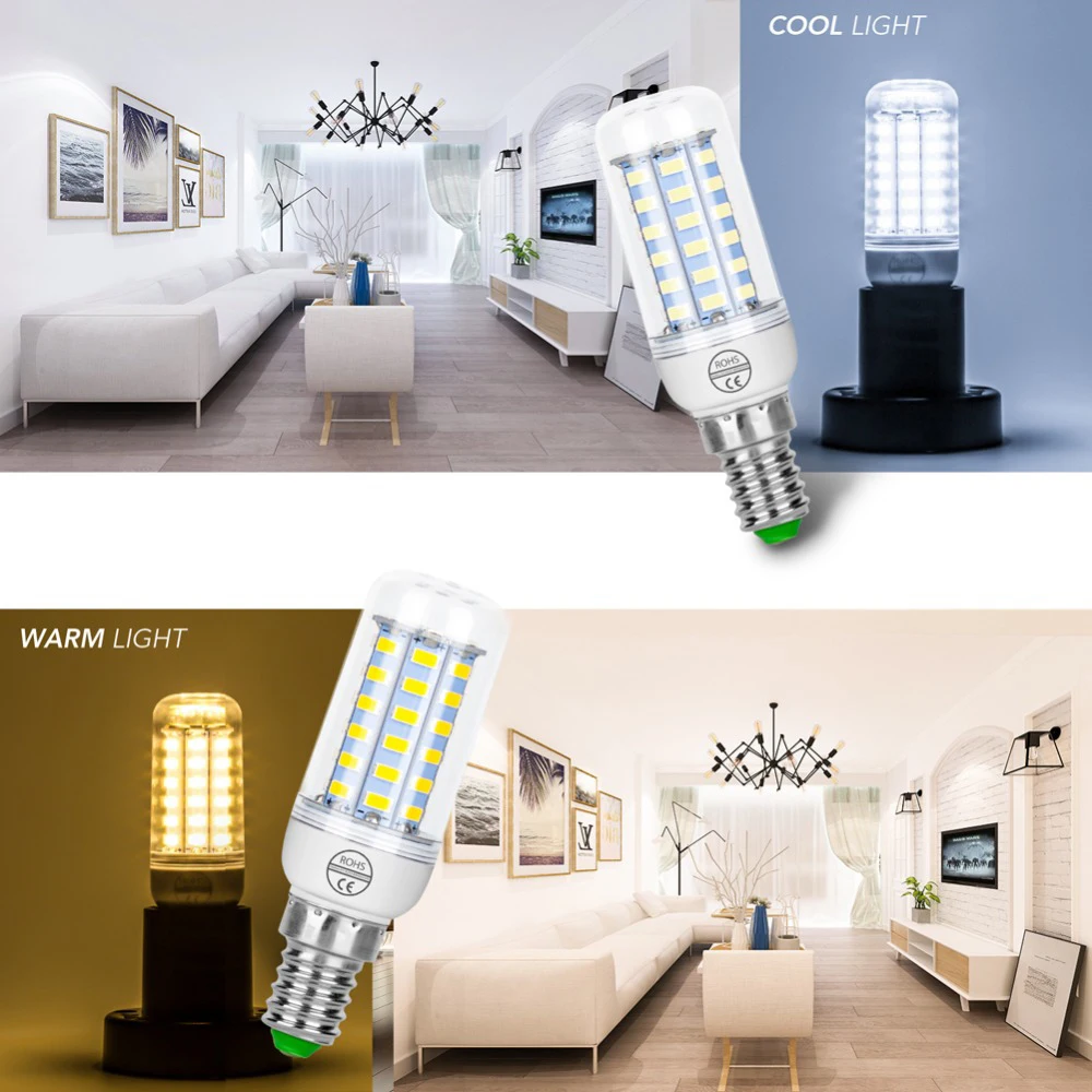 7W-25W LED Corn Light Bulbs E27 E14 B22 G9 GU10 Screw Bayonet Base 24/36/48/56/69/108 Chips Bright White Lampada 220V 230V - купить по