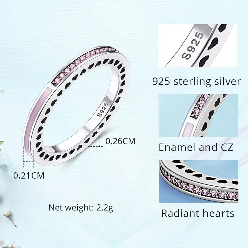 Женское кольцо из серебра 925 пробы с эмалью|Кольца| |