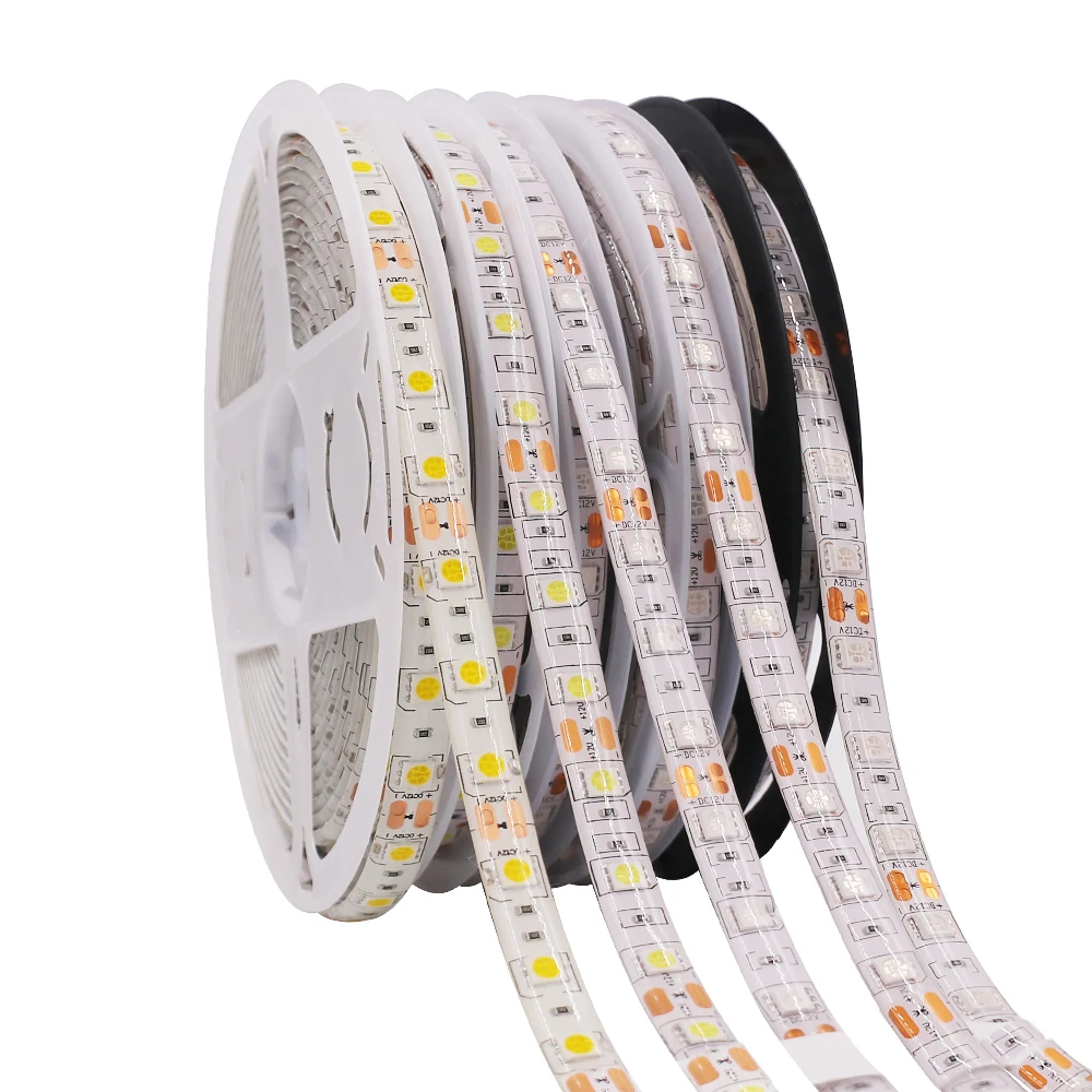 5M RGBCCT LED Strip Light 12V 5050 RGB LED Tape 60Leds/m Flexible Waterproof Ribbon RGBW RGBWW Cold White Warm White Blue Red