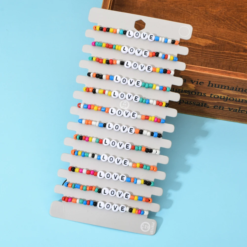 Женский акриловый браслет с бусинами 12 шт./лот | Украшения и аксессуары