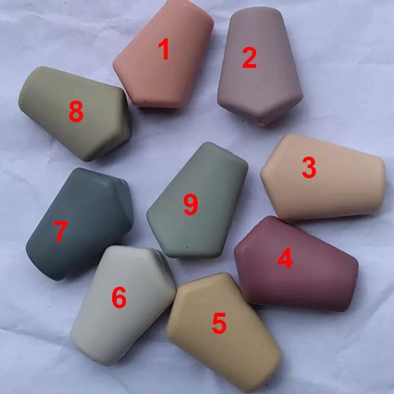 

2020 New 20pcs Silicone Loose Beads Safe Teether Baby Teething Beads DIY Pacifier Chain 95AE