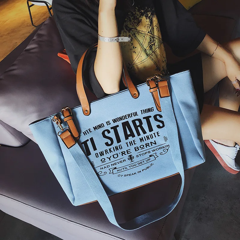 Canvas Bag Women's Free Shipping Shoulder Bag Korean Style Ins Messenger Bag Bag Travel Handbag Bag Soccer Ball Backpack