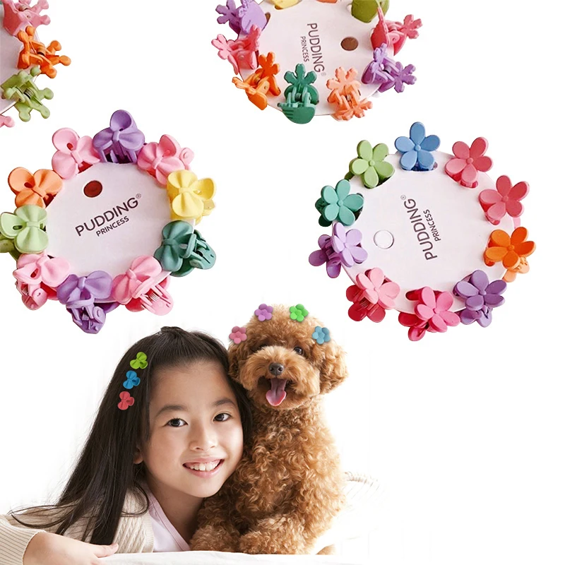 

Dog pet accessories dog supplies cute mini clip hair accessories candy solid color princess sweet children's small catch clip