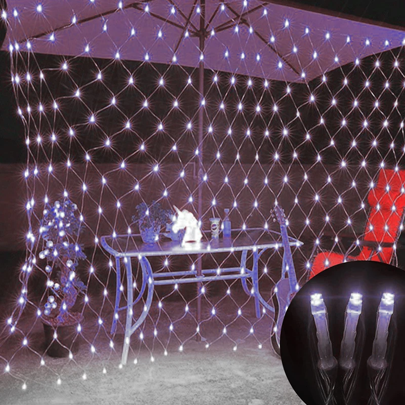 204 светодиода 2*3 м гирлянда с регулируемой яркостью и пультом дистанционного