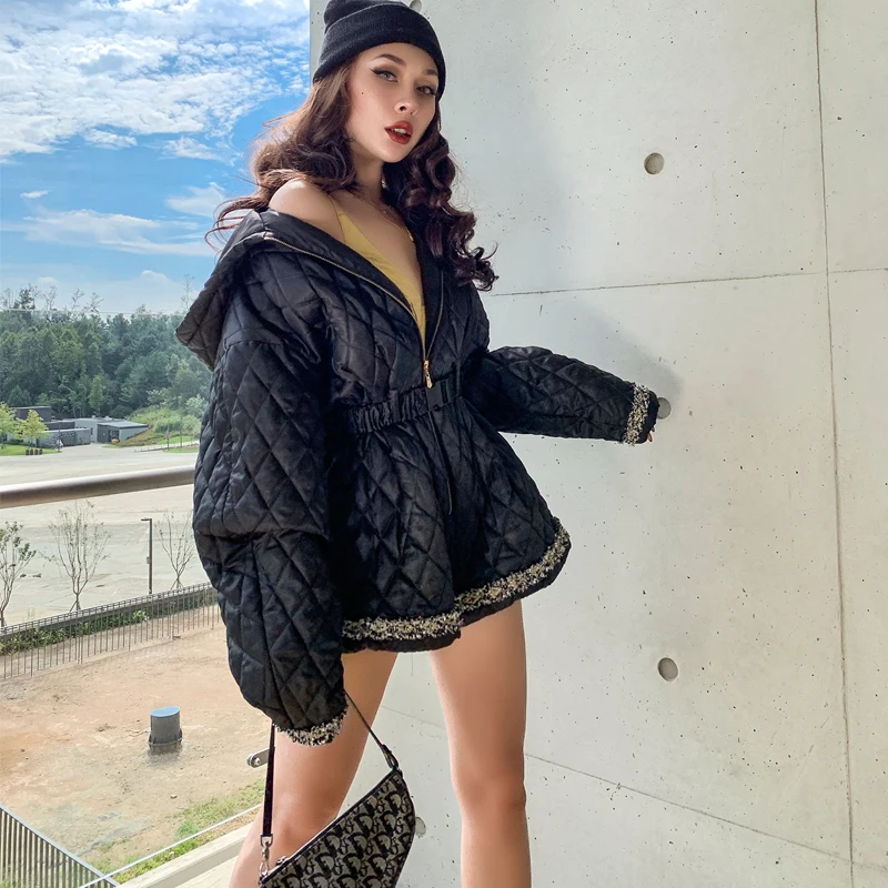 LE PALAIS винтажный 2019 оригинальный модный хлопковый утолщенный свободный с шапкой и