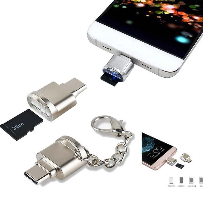 Адаптер SOONHUA USB C 3 1 Type папа Micro SD мама поддержка кардридера памяти конвертер для SDHC