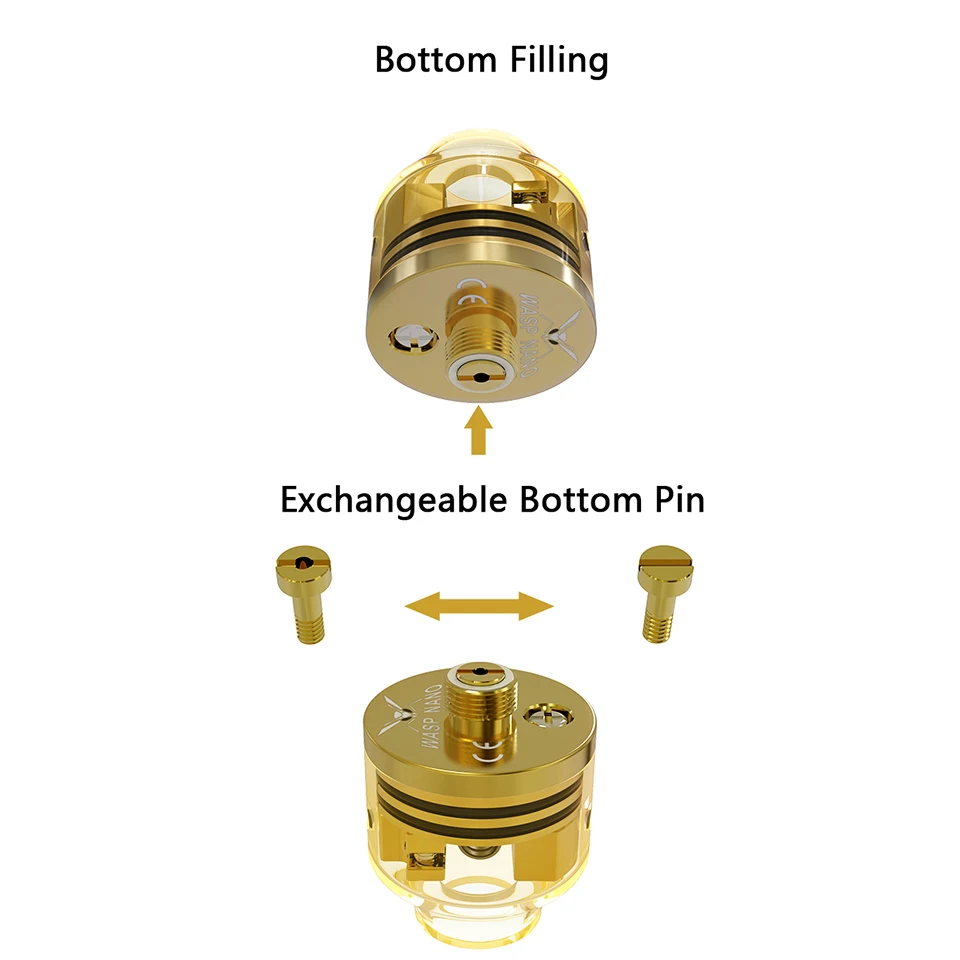 Оригинальный Veeape OUMIER WASP NANO RDA большой корпус перестраиваемый резервуар 22 мм