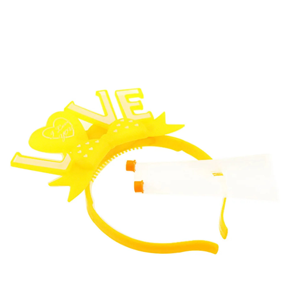 Женский милый светодиодный волоконно оптический обруч для волос с блестящими