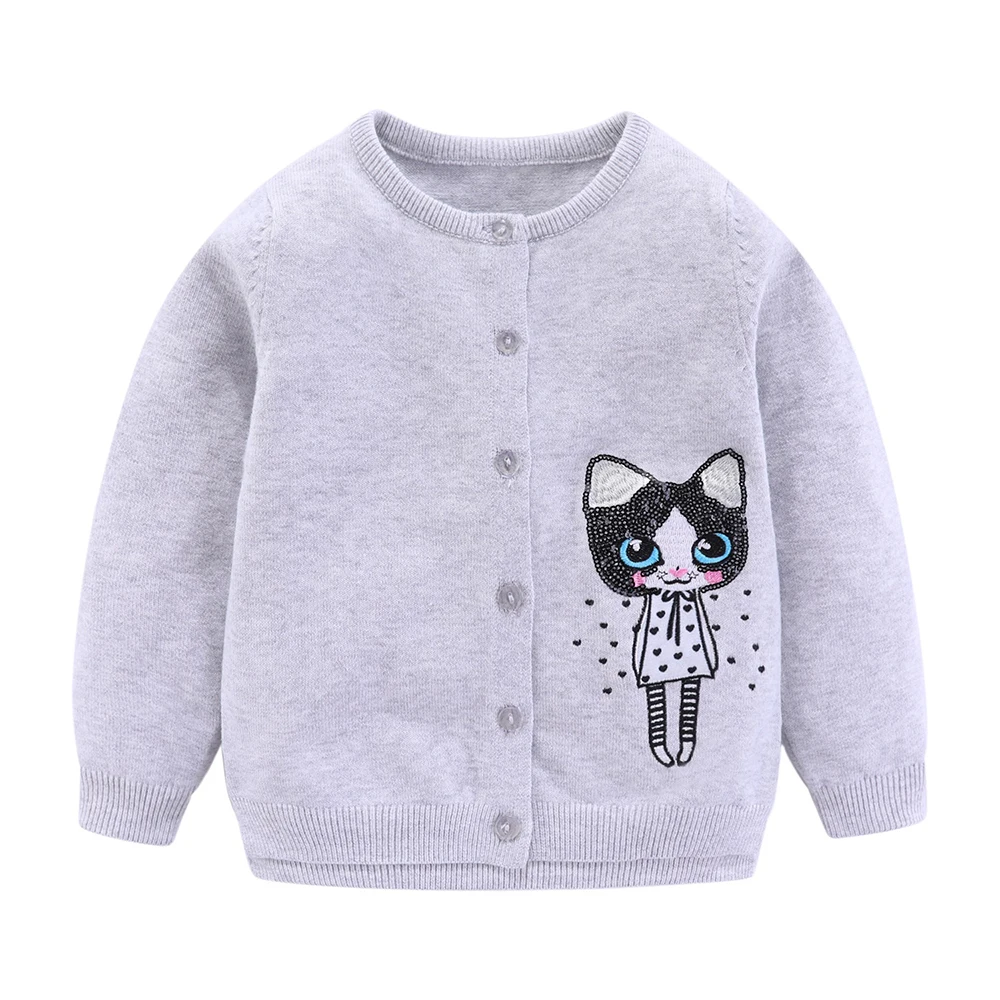 Mudkingdom/вязаный свитер с сердечками для девочек Хлопковая куртка-кардиган