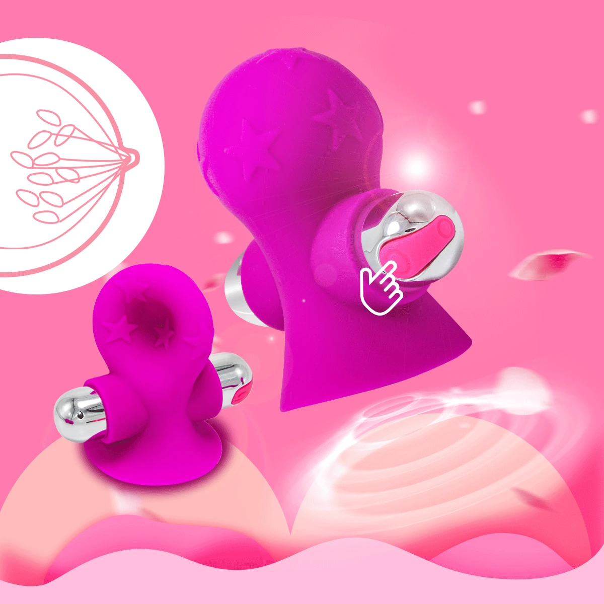 12 Частотный USB Перезаряжаемый вибратор-Пуля для стимуляции клитора груди