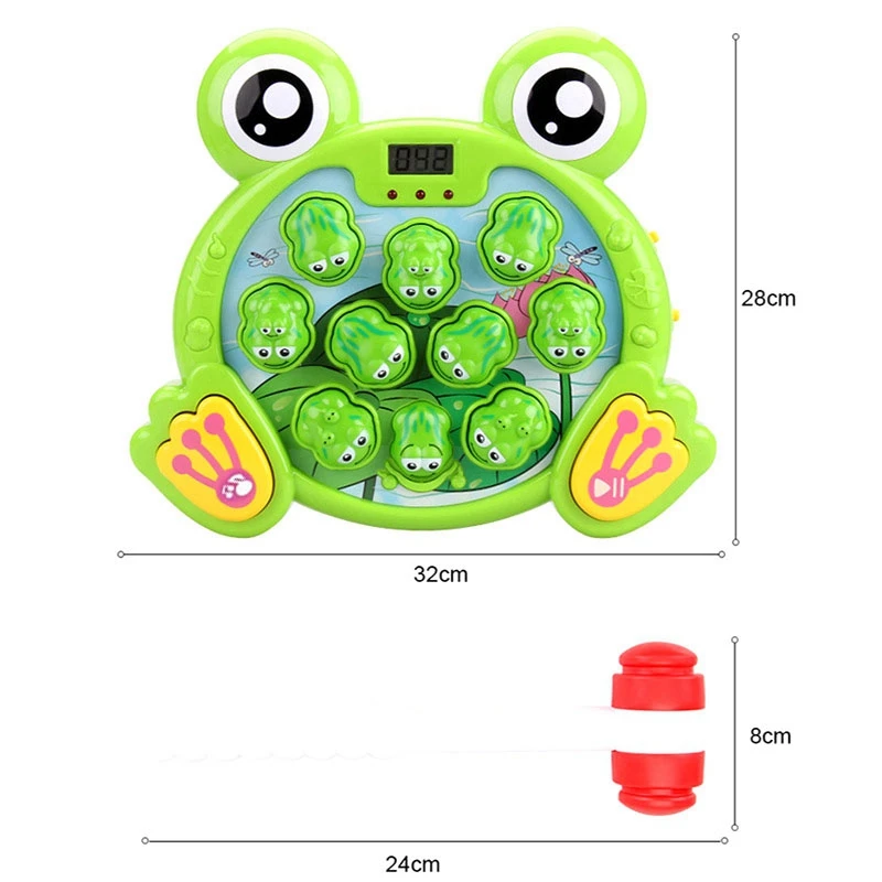 

Whack-A-Frog Game Toddler Toys with 2 Hammers for Baby, Early Learning Durable Pounding Toy for Kids Ages 2-8 Boys Girls