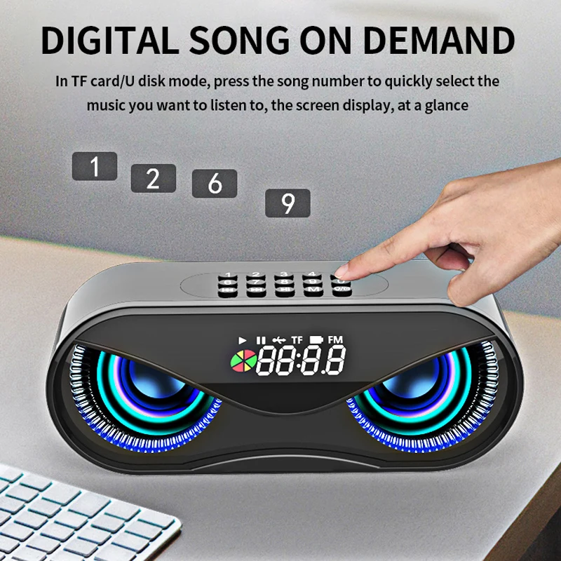 M6 Портативный Bluetooth Динамик прохладный и совой для детей светодиодный бликов