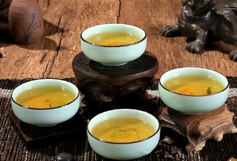 Lotus Tea Cup Porcelain Zen Drinkware Hand Painted Ceramic New Arrival Small Tea Mug Fish China Tea Set Accessories