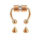 Кольцо-обруч для носа унисекс, из нержавеющей стали, многоразовое, в стиле панк