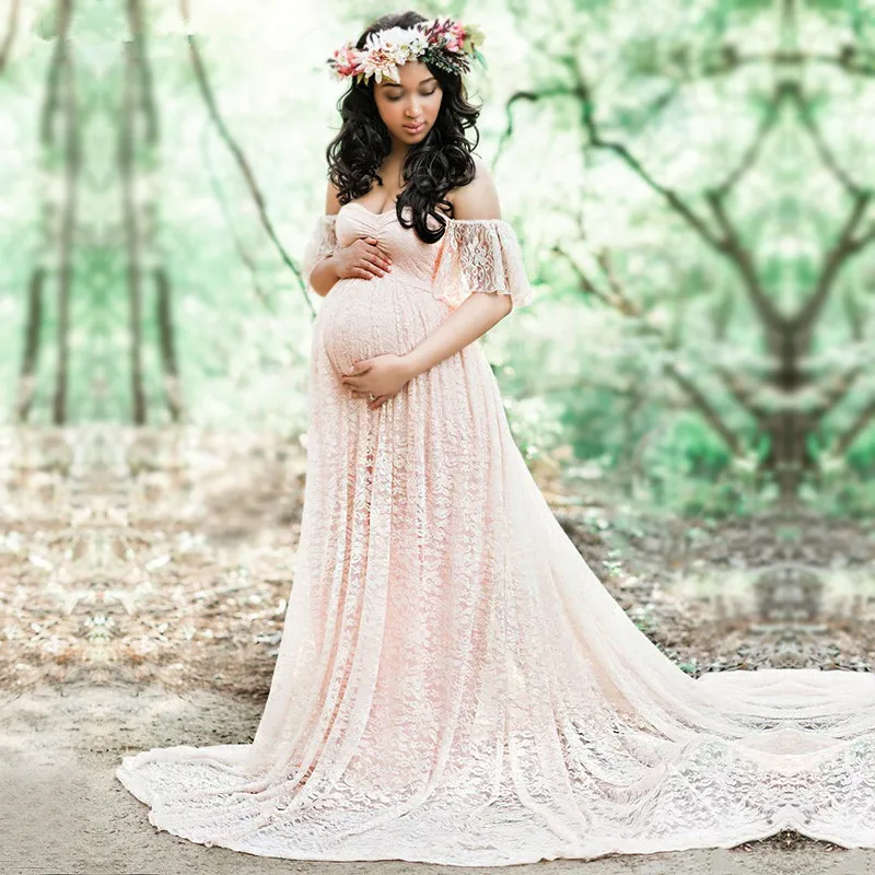 Long Maternity Clothes Pregnancy Dress Photography Props Dresses For Photo Shoot Maxi Gown Dresses For Pregnant Women Clothing