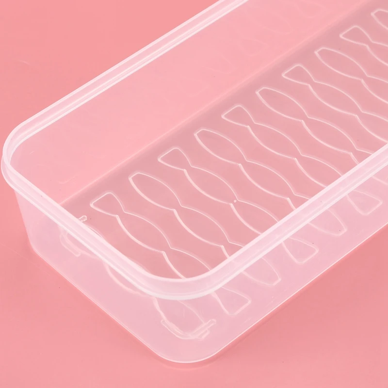 

4 Pcs Set Refrigerator Food Preservation Storage Box Plastic Freezer Space Saver Food Container Organization Rack Kitchen Storag