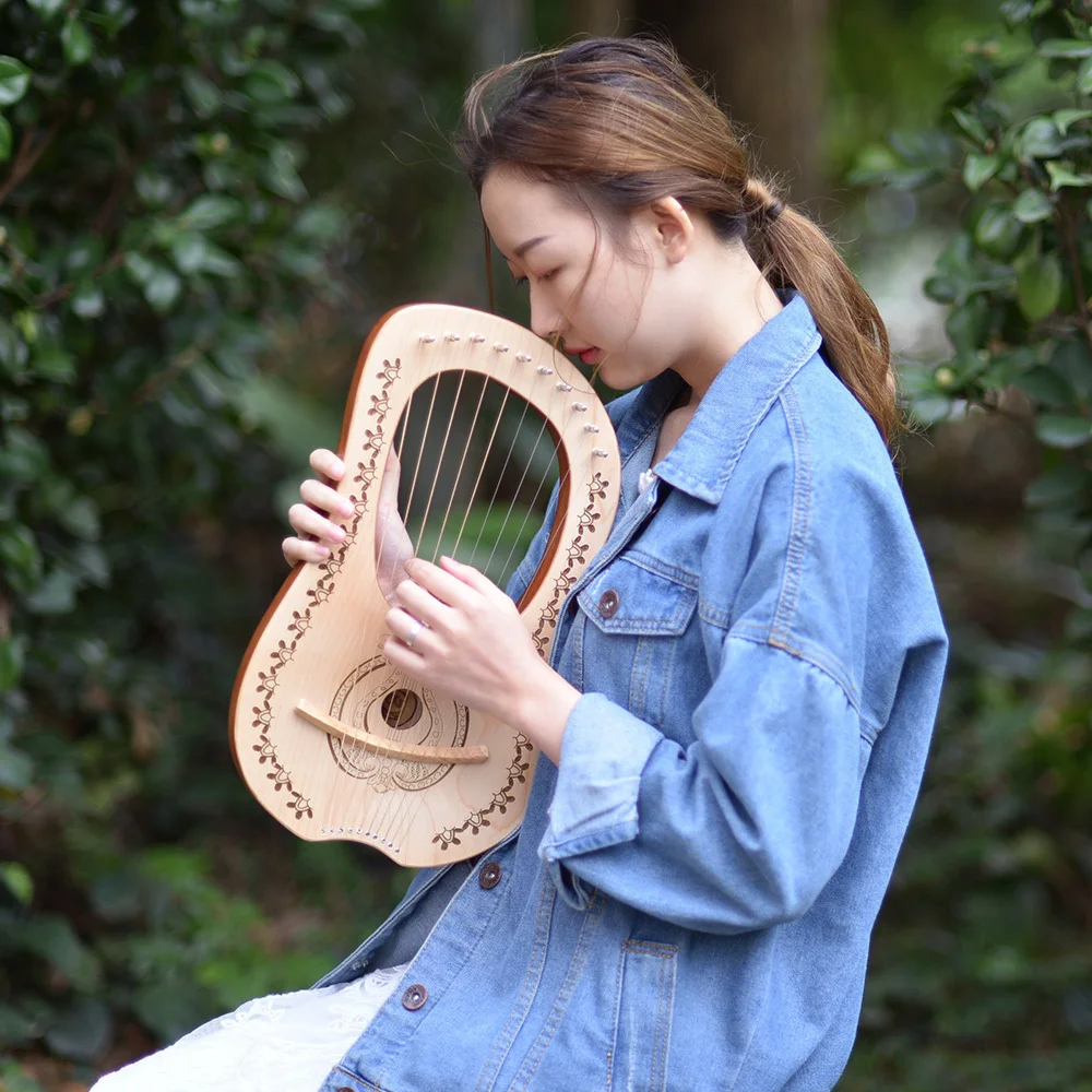 10-струнная деревянная лебедка Арпа металлическая струна клен красное дерево