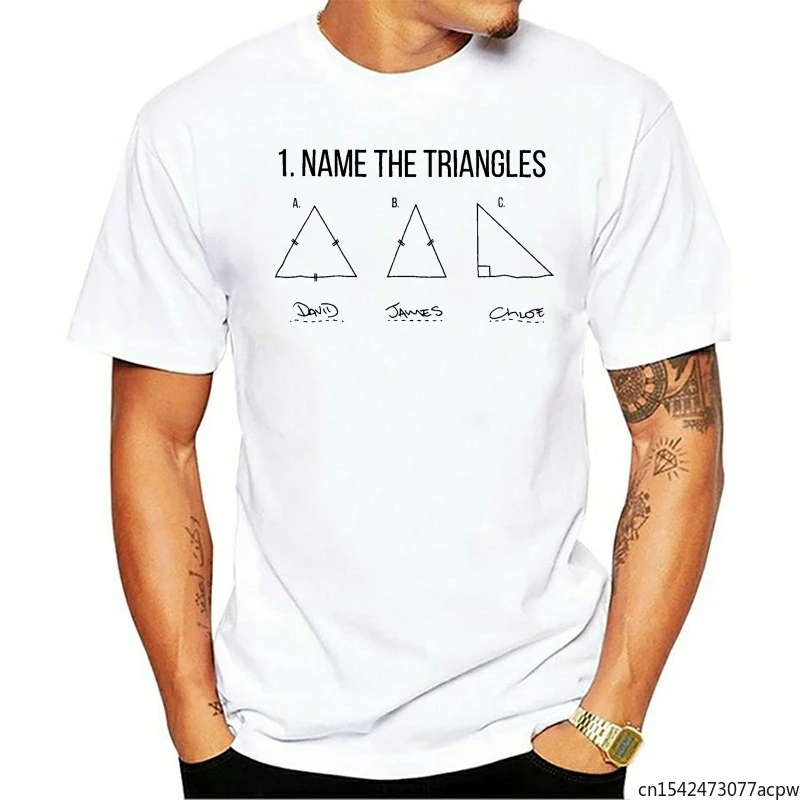 

I Name The Triangles Novelty Math Men's T-Shirt