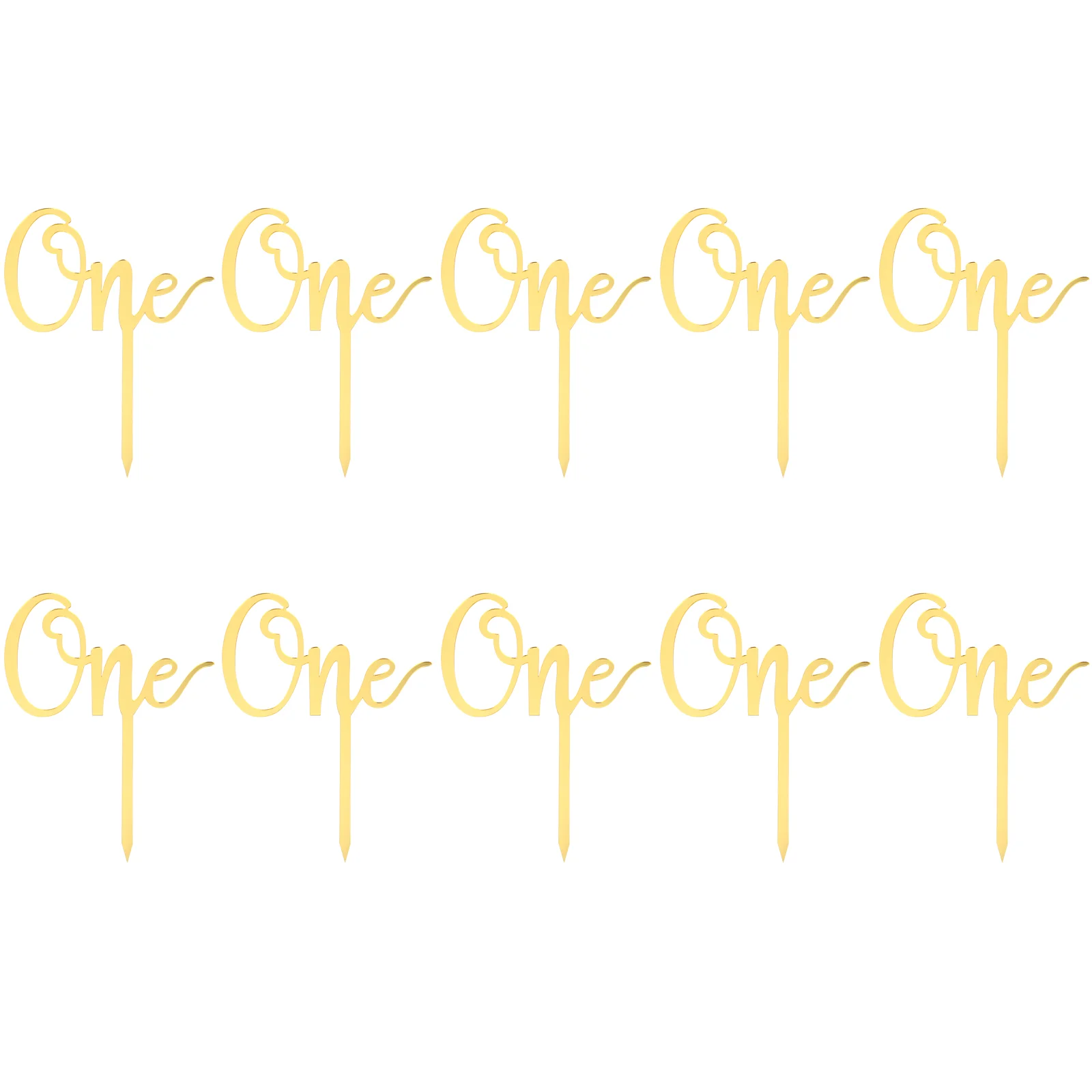 

10pcs 1st Birthday Baby Cake Topper Birthday Shower Cake Topper For Photo Props