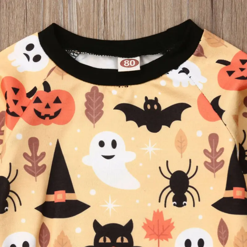 Хэллоуин 3 предмета свитер с длинными рукавами для маленьких мальчиков и девочек