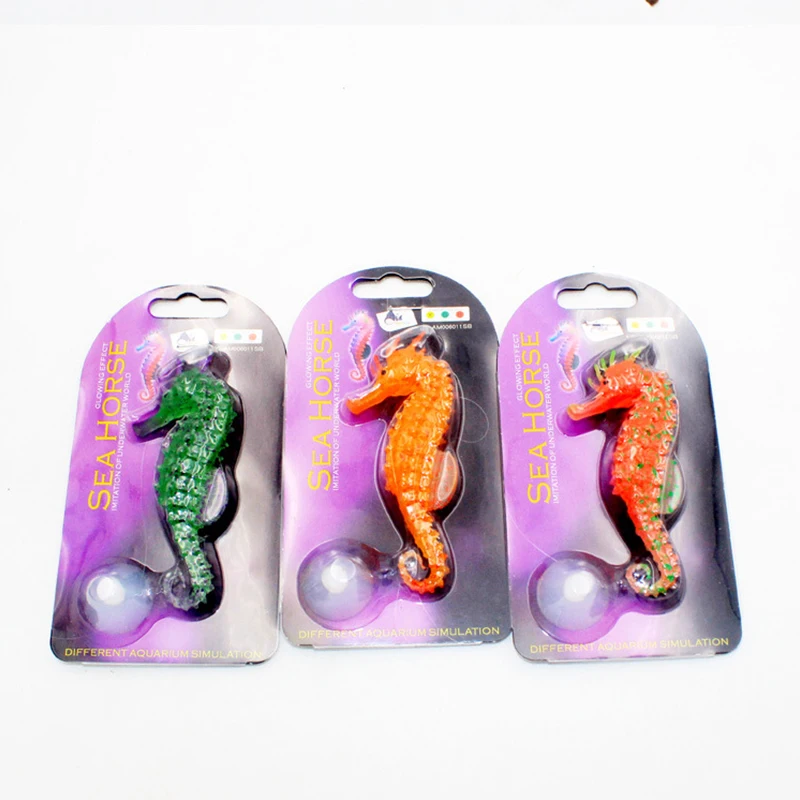 Аквариум светящаяся морская лошадь орнамент в темноте озеленение силиконовая
