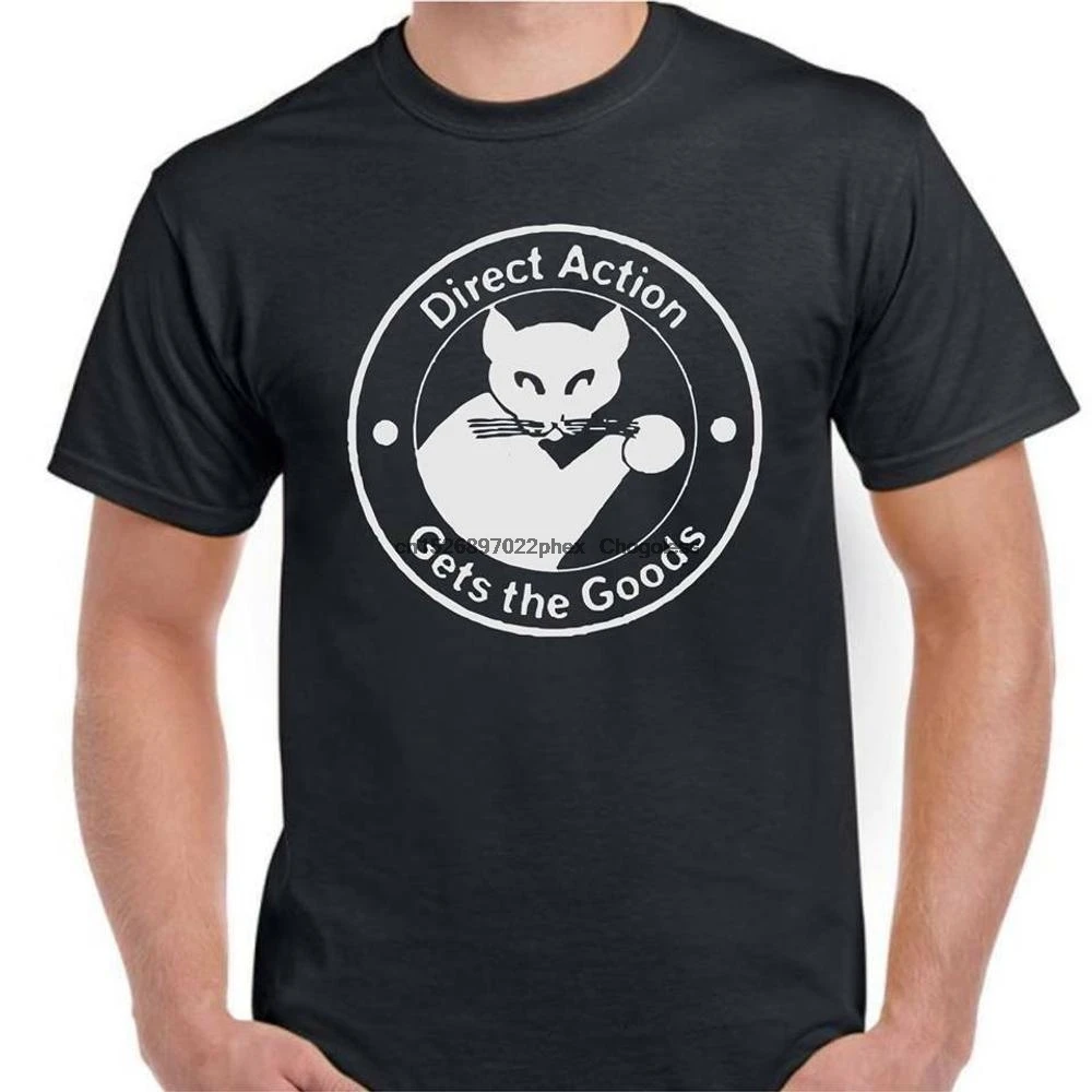 Футболка с изображением промышленных рабочих мира Союза солидарности Greve Cat IWW |