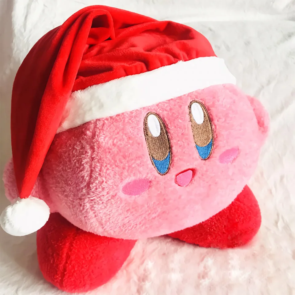 32cm Christmas Kirby Tronzo 50 см плюшевый Кирби, мягкая подушка для сна, шапка Kawaii, Аниме игра, подушка для сна Кирби, мягкая подушка для домашних животных, дом, кукла, игрушки, Прямая поставка - Цвет: 32cm Christmas Kirby