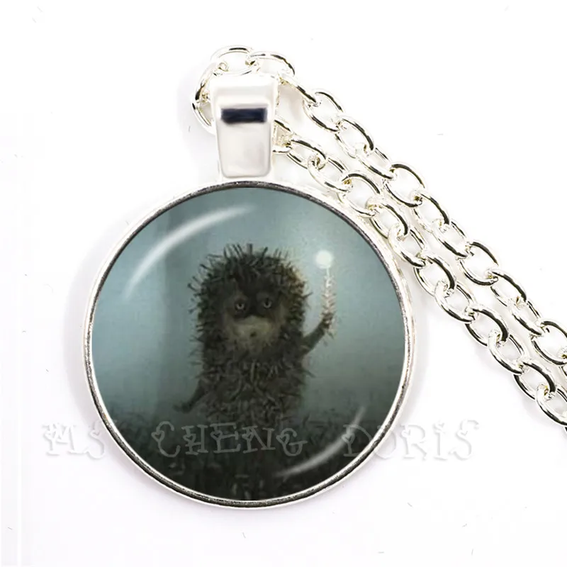 Маленький Ежик в тумане ожерелье 25 мм стеклянный купол милые животные креативный