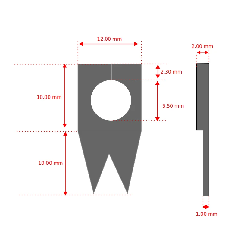 Согласно чертежу клиента сделать Автоматический зачистки провода машины лезвие
