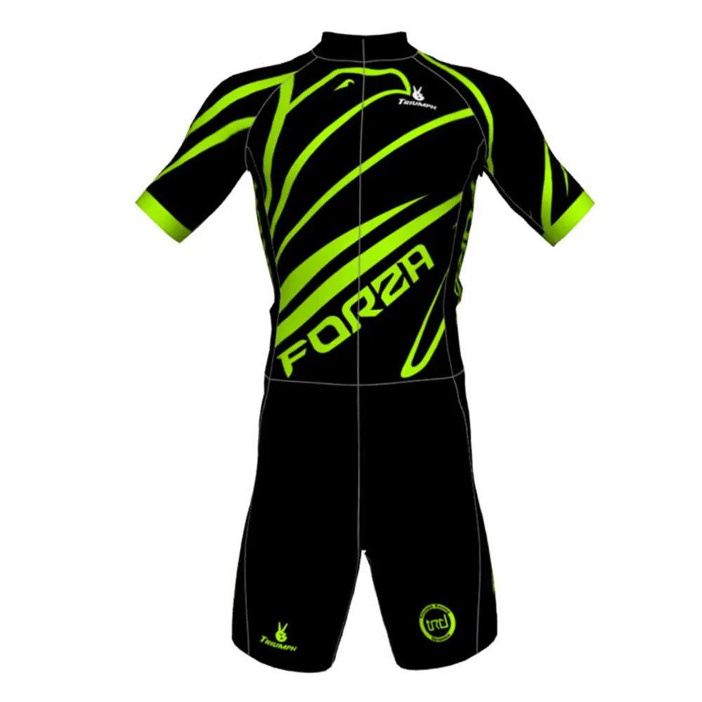 Костюм триатлоновый мужской для скоростных роликовых коньков одежда триатлона