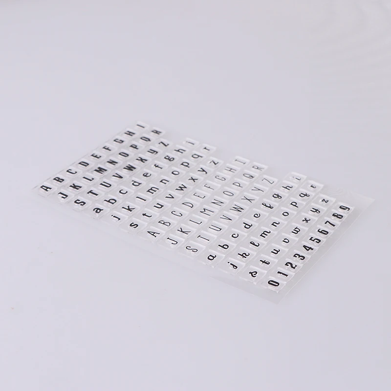 Sello de goma de la serie del alfabeto ingl&eacute;s, sello de silicona para manualidades, papeler&iacute;a, juguetes, 1 ud.-4