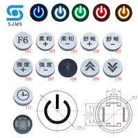 free shipping 10pcs c12 od 10mm switch cap symbol cap for 66mm tactile momentary led tact push button switch bluetooth icon cap