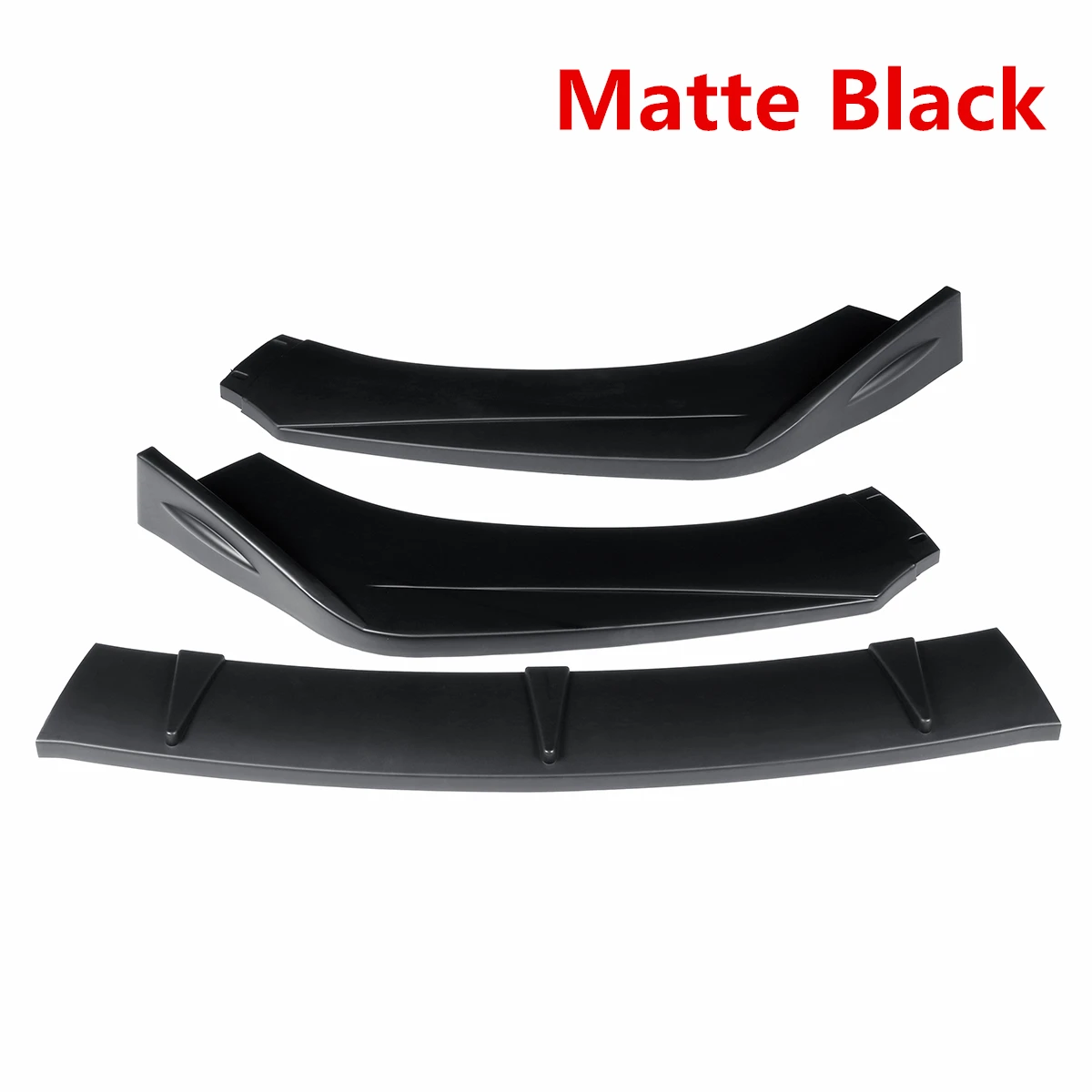 Matte Black 3 шт. автомобильный передний бампер сплиттерная губа Корпус Комплект спойлер, диффузор дефлектор протектор для hyundai Veloster 2013 - Цвет: Matte Black