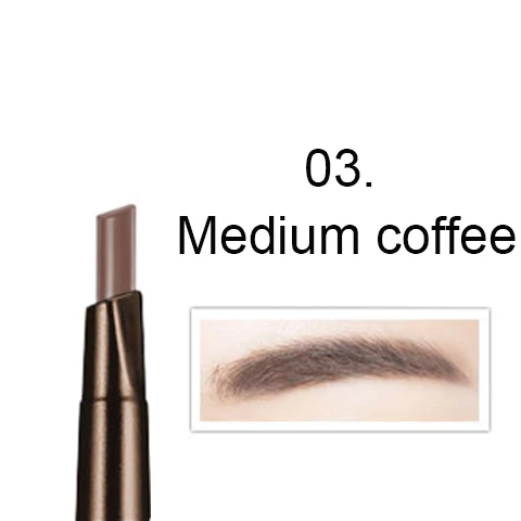 03Medium coffee Макияж карандаш для бровей водостойкий натуральный стойкий 5 цветов Availabe тени для бровей Косметика коричневый цвет макияж - Цвет: 03Medium coffee