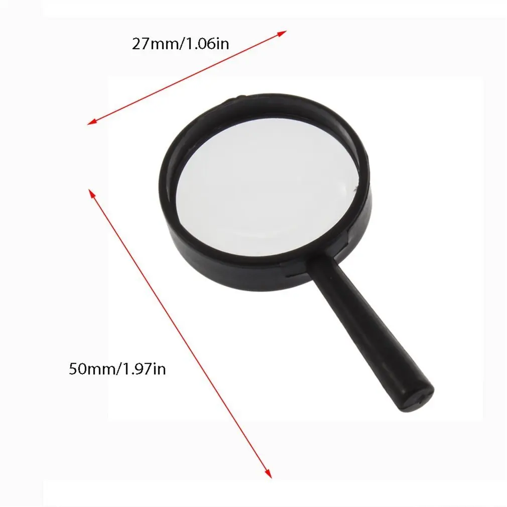

New 1pcs Reading 5X Magnifier Hand Held Magnifying Glass Loupe Reading Jewelry 25mm handheld Magnifier Hot Selling