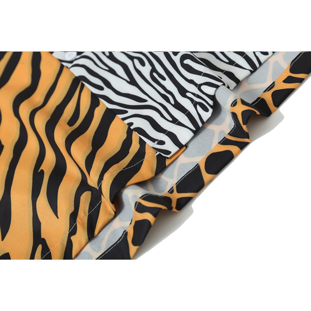 Рубашка-поло мужская с принтом зебры и надписью |