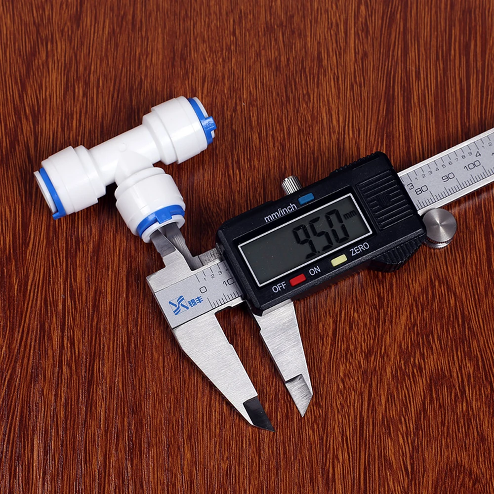 Фитинг 3/8 &quot9 52 мм OD трубка тройник 3 способа пищевого качества POM Быстрый фитинг