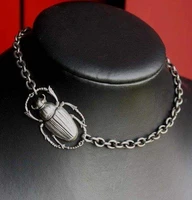 egyptian scarab beetle necklacescarab pendant scarab beetle necklace silver plated scarab jewelry