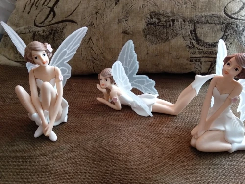 1 шт. миниатюрный белый ангел в виде летающих цветов|Статуэтки и миниатюры| |