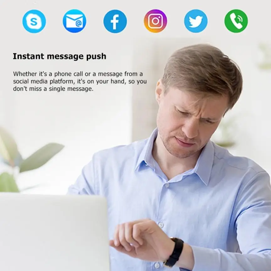 

P38 1.69" Smart Watch Bracelet Full Touch Bluetooth Music Control IP67 Waterproof Smartwatch Heart Rate Monitor Fitness Tracker