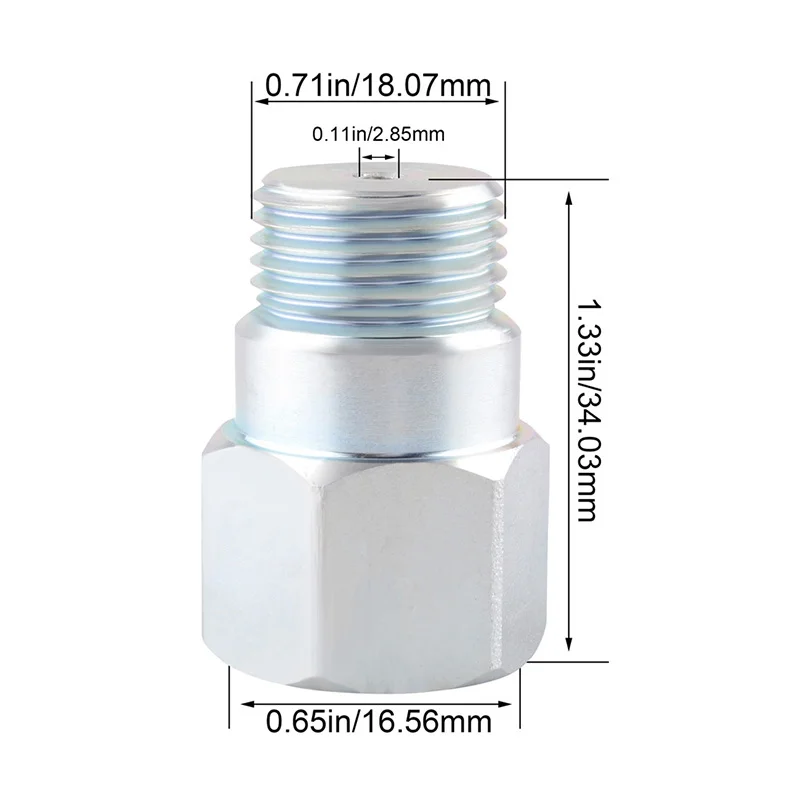 

Universal M18*1.5 O2 Sensor Spacer Adapter Isolator Extender Lambda O2 Oxygen Sensor Extender Spacer Silver