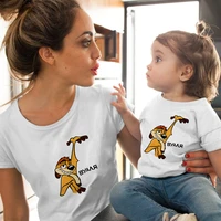hakuna matata tshirt the family of suits cartoon lion king kids top woman short sleeve adult clothes casual o neck family look