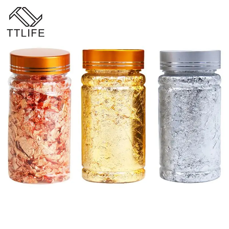 Блестящие золотые листья 3 г/10 г роскошные полимерные художественные украшения