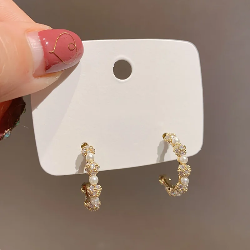 В Корейском стиле Модные сапоги в панковском Личность Шарм паве Циркон жемчуг