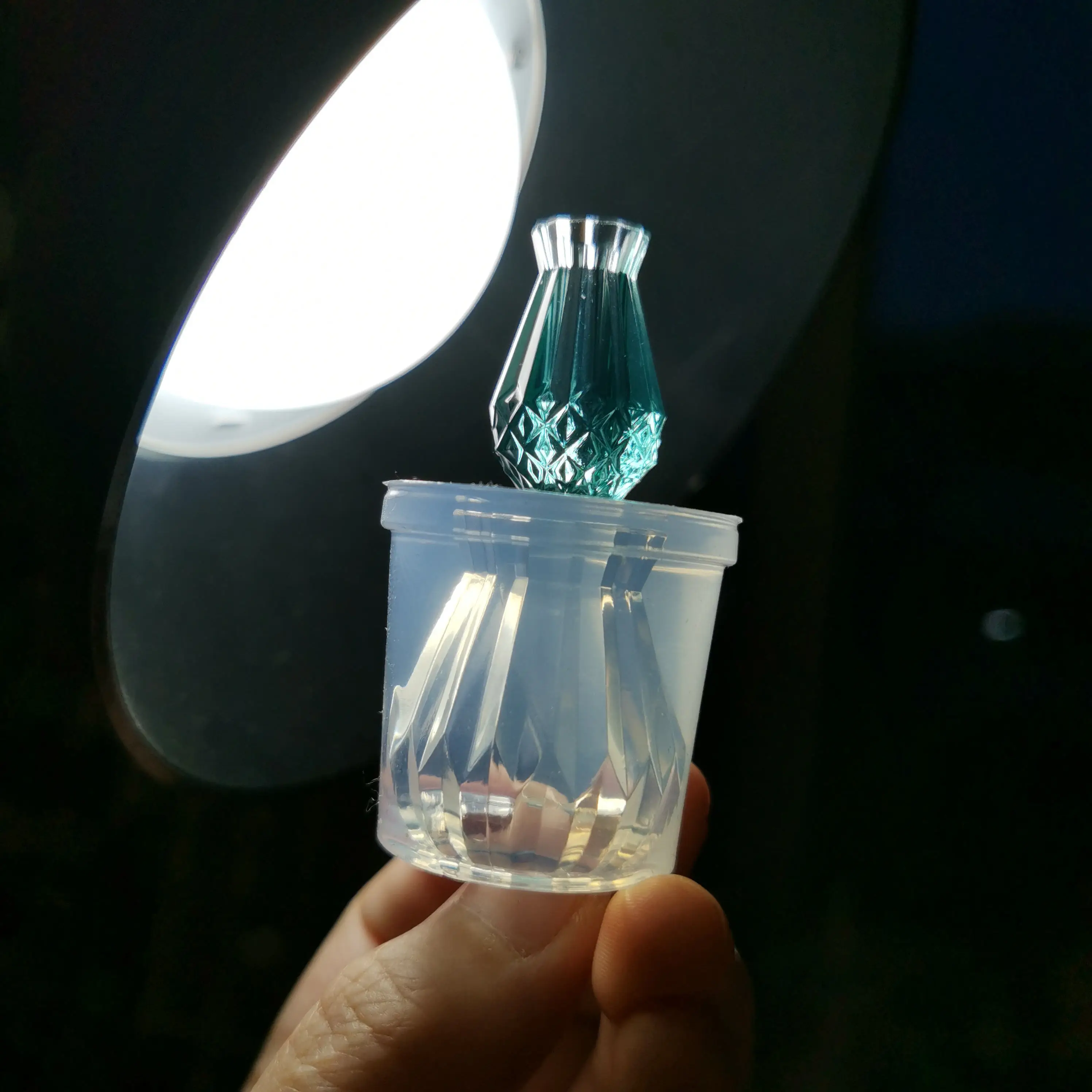 Новая прозрачная силиконовая форма для сухих цветов из смолы декоративная ваза