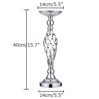 40cm Silver ERMAKOVA металлическая Цветочная композиция стойка для вазы подсвечник кронштейн канделябр главное украшение Свадебная вечеринка ужин отель украшения - Цвет: 40cm Silver