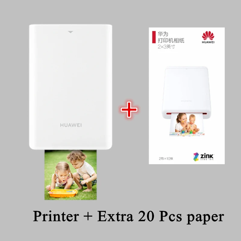 HUAWEI add paper huawei Honor фотопринтер AR Zink портативный принтер Карманный Bluetooth принтер поддержка DIY поделиться 500 мАч Карманный принтер - Цвет: HUAWEI add paper