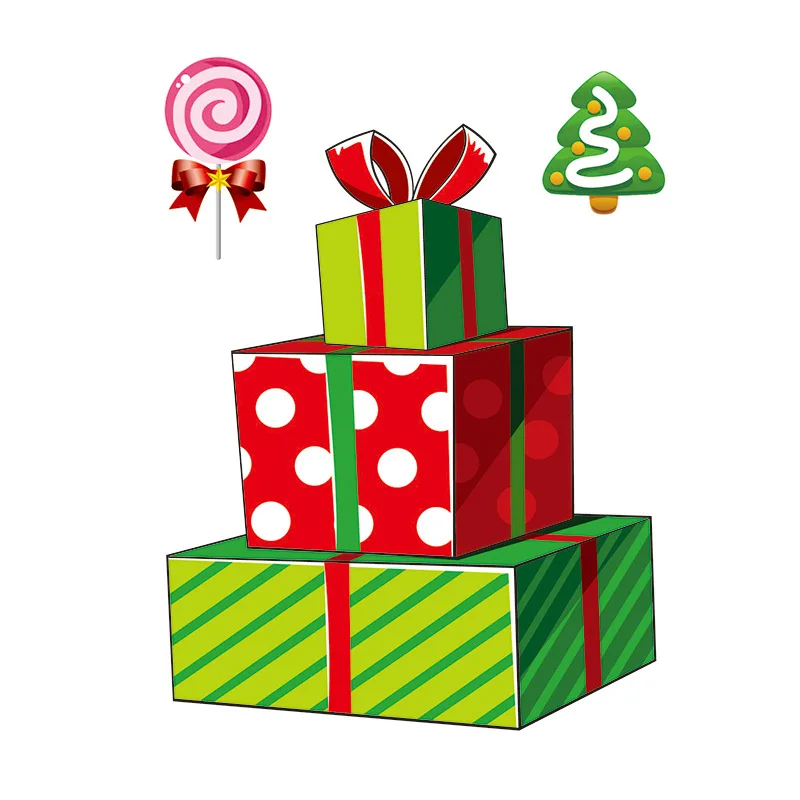 Рождественская Съемная оконная стеклянная наклейка s холодильник Санта Клаус