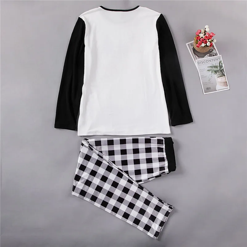 Семейный комплект рождественской пижамы PUDCOCO для женщин взрослых малышей детей