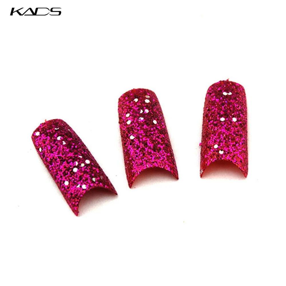 Новые Акриловые 18 Цветов для Выбирают Ложные Французские Блеск накладные ногти